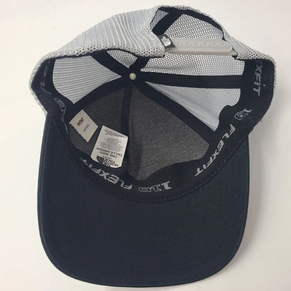 The North Face Hat Snapback Trucker Mesh Gray Black Camo Logo Outdoors Hike Men